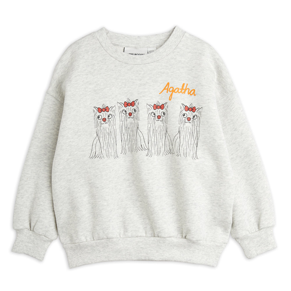 Agatha Dogs Sweatshirt Grey Melange