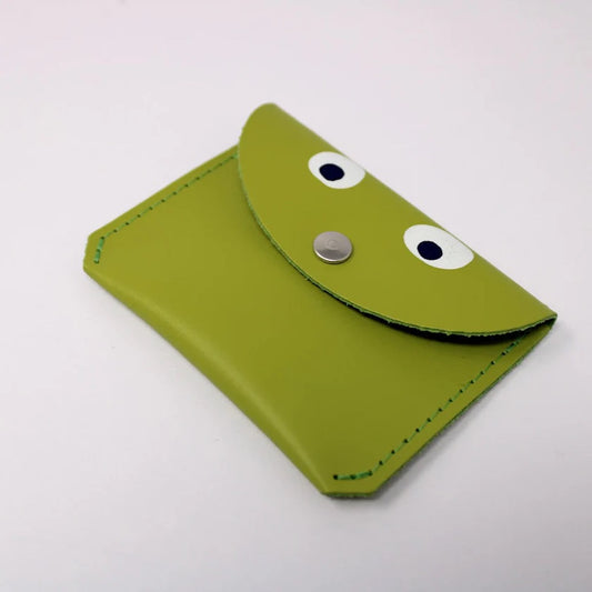 Mini Money Googly Eye Purse Apple Green