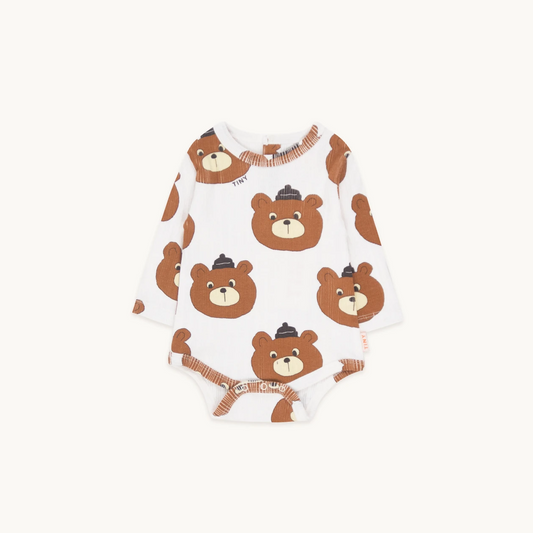 Bears Bodysuit Light Cream Heather