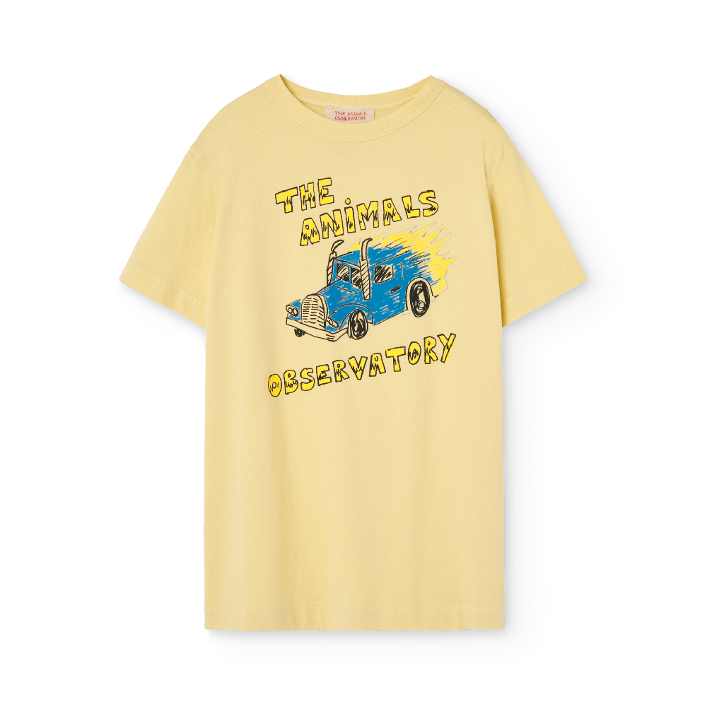 Oversized Rooster Kids T-Shirt Soft Yellow