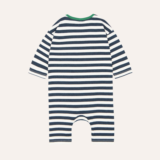 Blue Stripes Long Sleeves Baby Overall