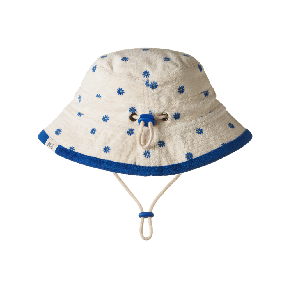 Bucket Sunhat Terry Daisy Daze Blue Print