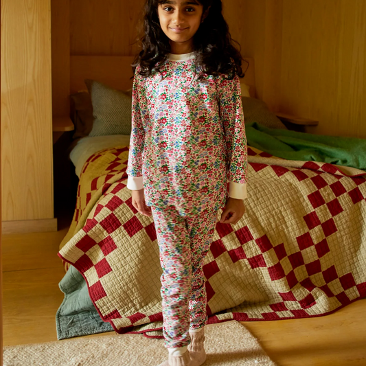 Kids Classic Pyjama Set Festive Floral