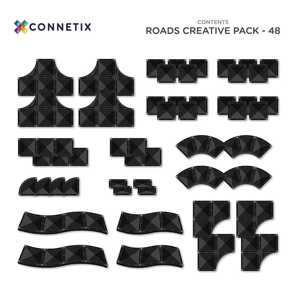 Magnetic Tiles Creative Roads Pack 48 Pieces