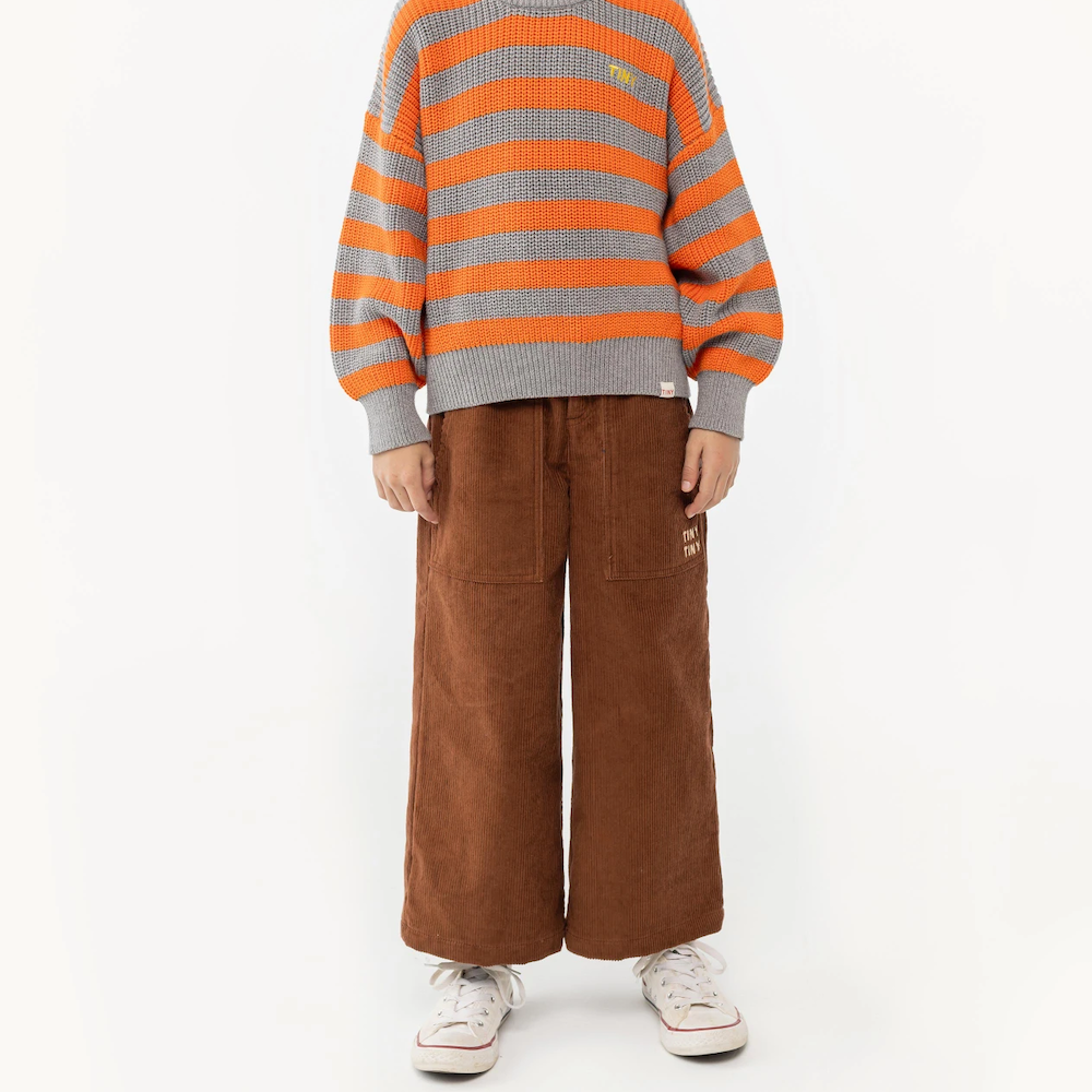 Corduroy Straight Pants Chocolate