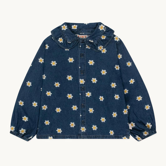 Denim Daisy Frill Collar Shirt