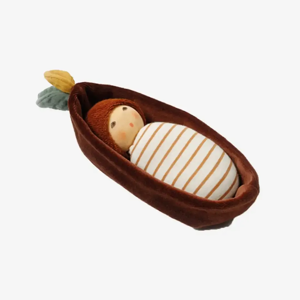 Little Oak Baby Rattle In Bed