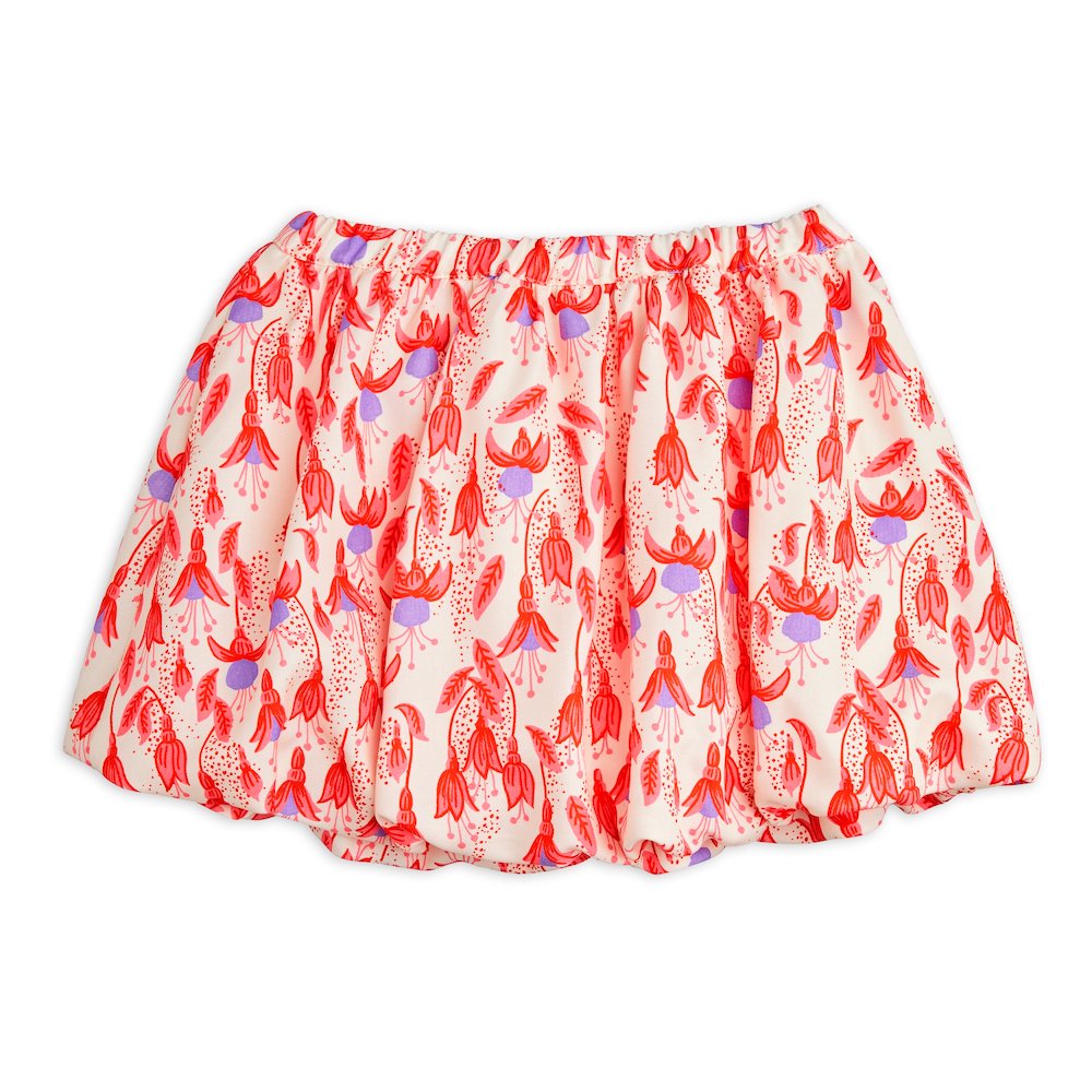 Fuschia Woven Balloon Skirt Red