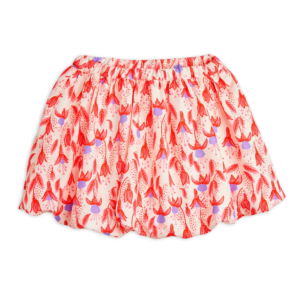 Fuschia Woven Balloon Skirt Red