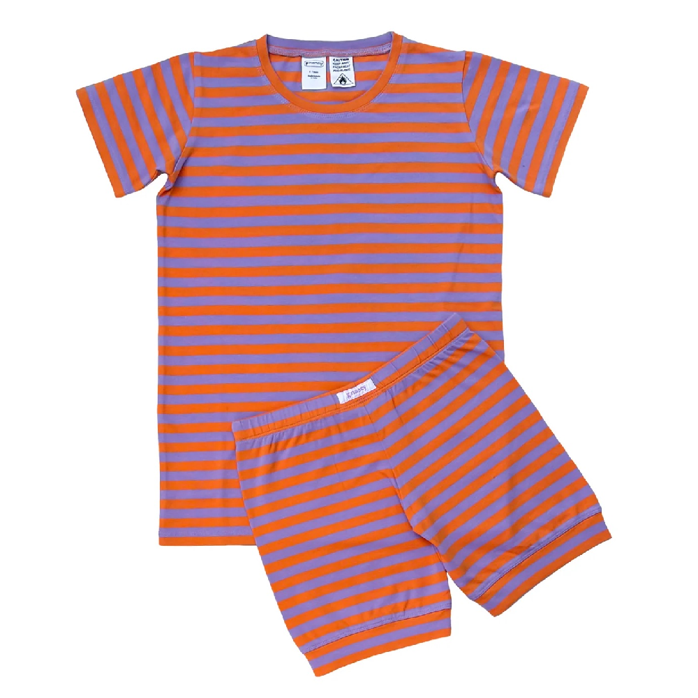 Jacaranda + Peel Stripe Shortie PJ Set