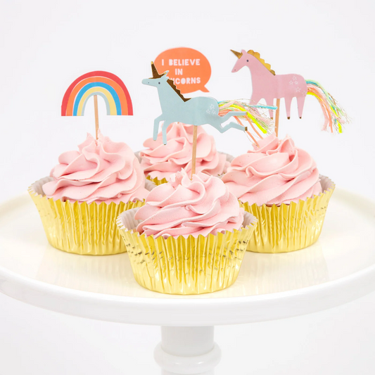 I Believe In Unicorns Cupcake Kit 24 Toppers