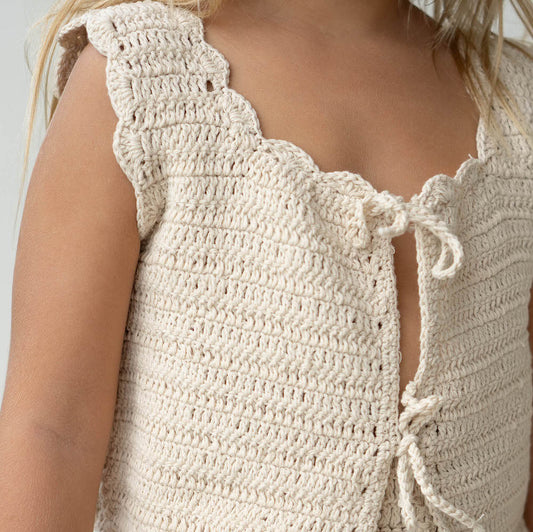 Crochet Vest Ecru