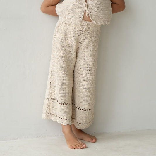 Crochet Pants Ecru