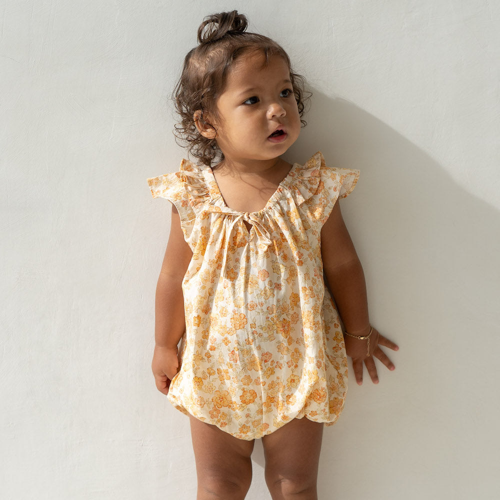 Opie Romper Buttercup Print