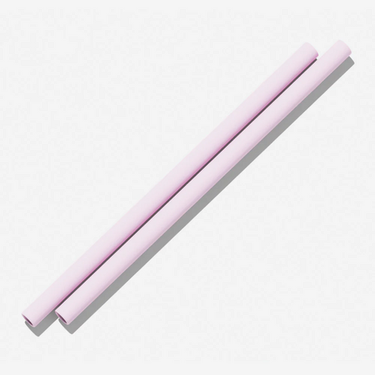 Silicone Straws 2 Pack Lilac