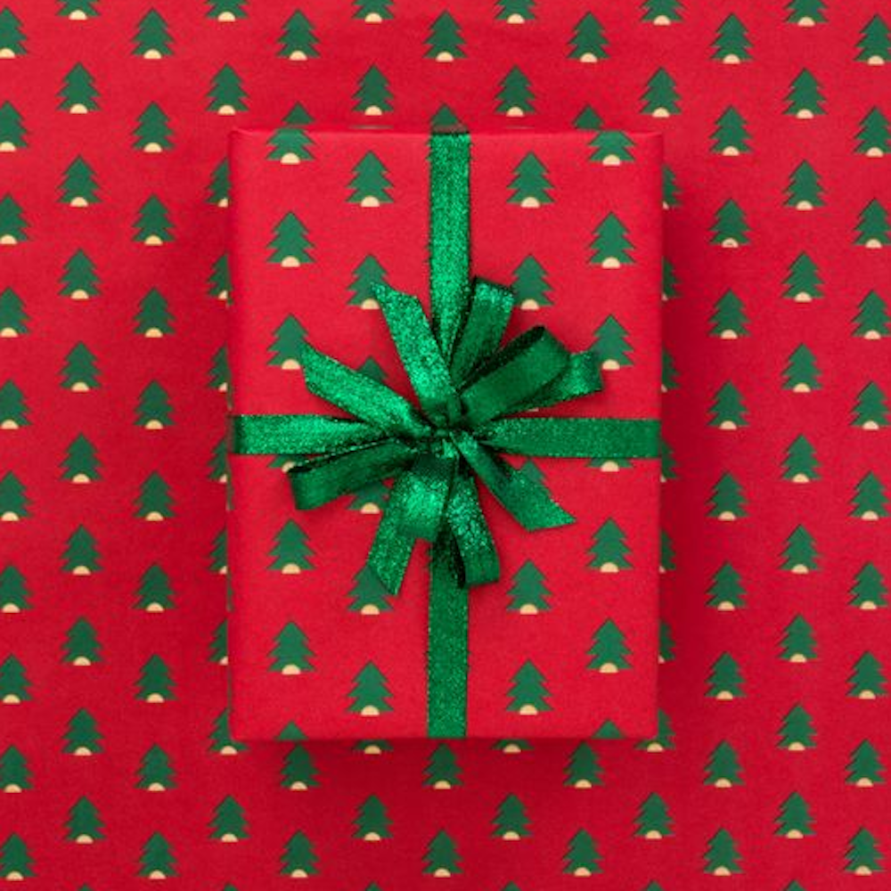 Wrapping Paper Little Pine Red/Dark Green - Store Pick Up Only