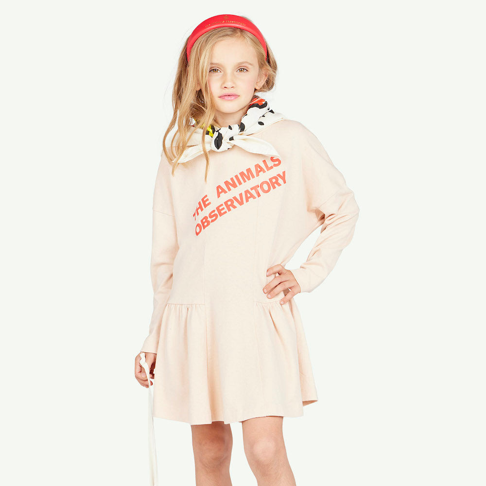 Long Sleeve Walrus Kids Dress Rose