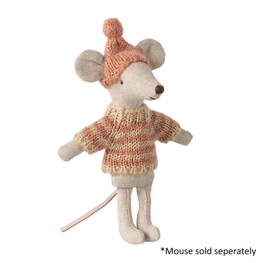 Knitted Sweater and Hat for Big Sister Mouse