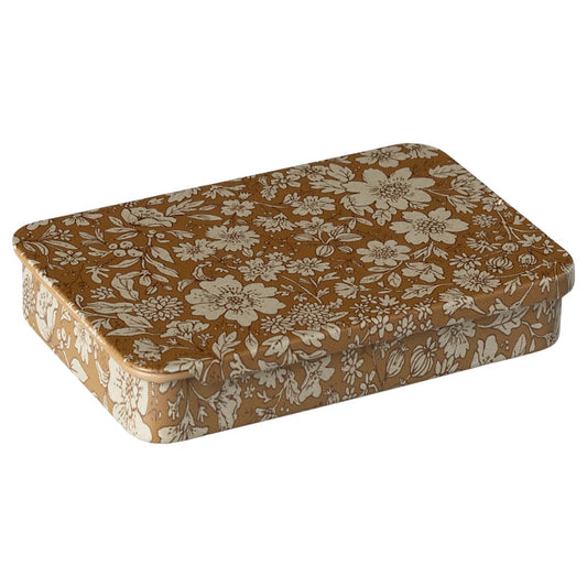 Metal Box Sliding Lid Blossom Ocher