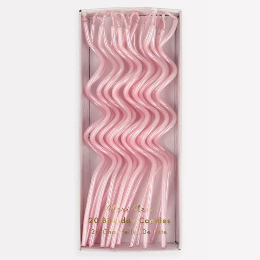 Pink Swirly Candles