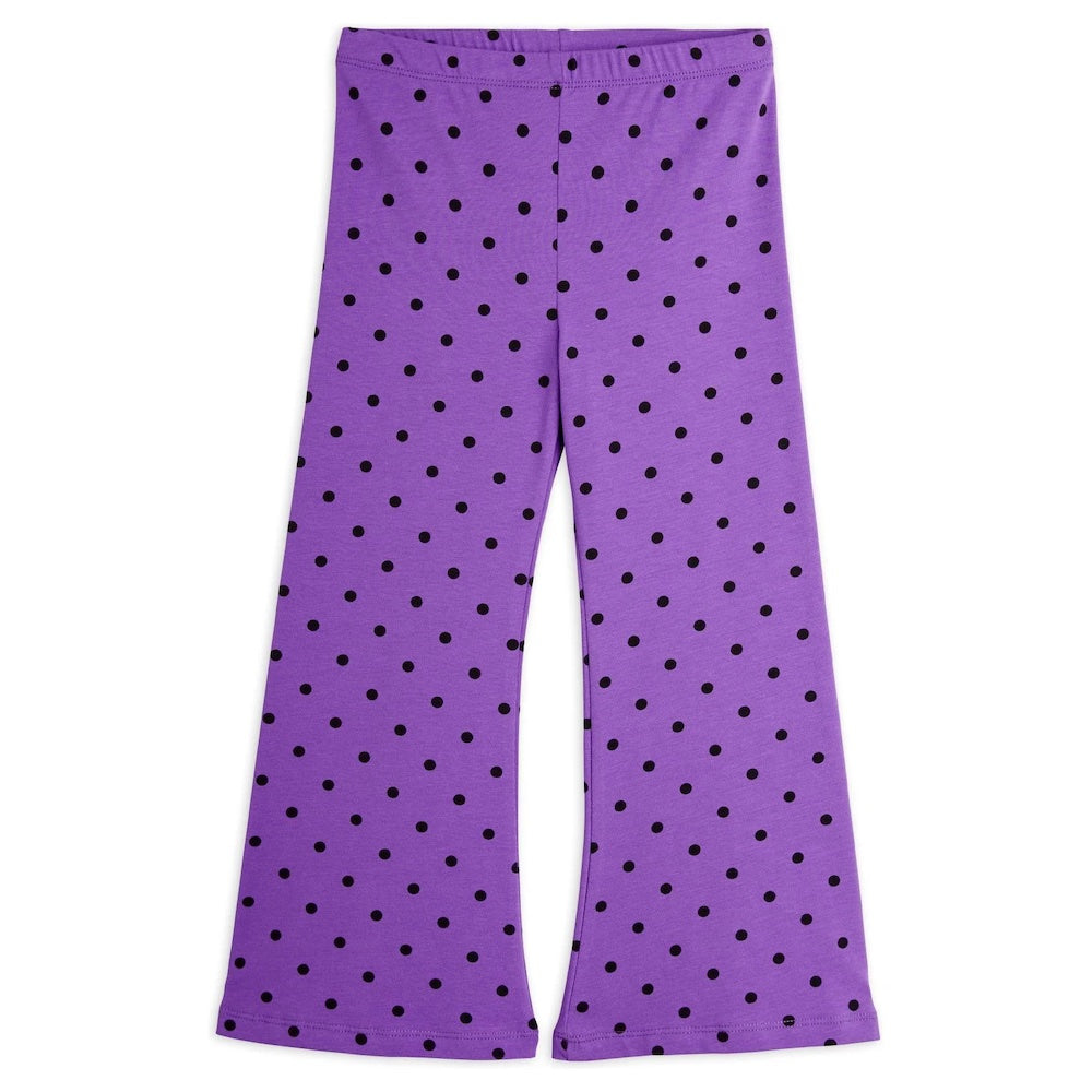 Polka Dot Flared Trousers