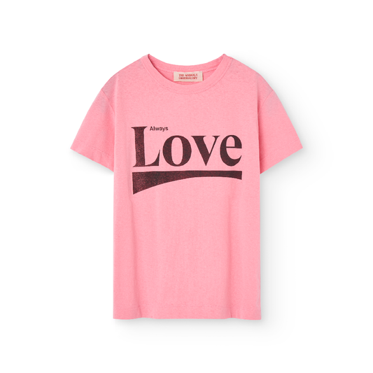 Rooster Kids T Shirt Pink Love