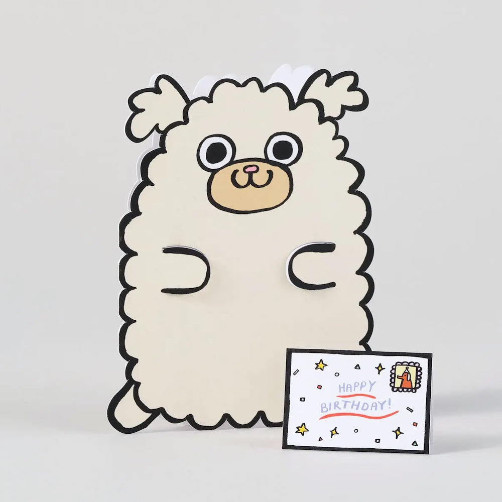 Dog with Mini Card Greeting Card