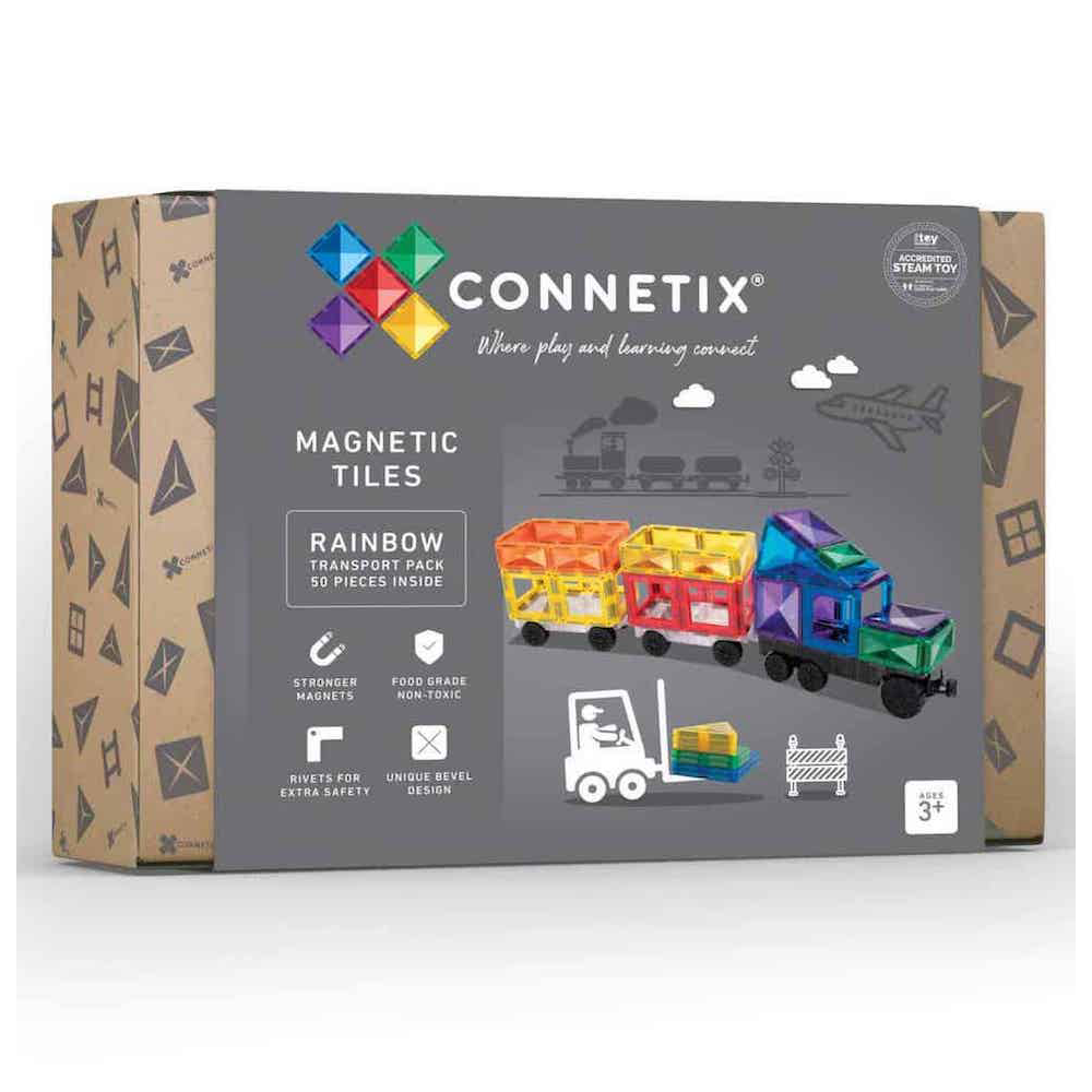 Magnetic Tiles Rainbow Transport Pack 50 Piece