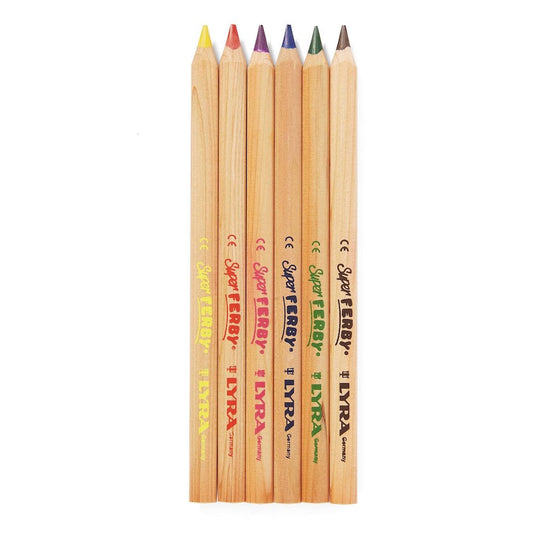 Super Ferby Pencils Waldorf 6 Colours Unlacquered