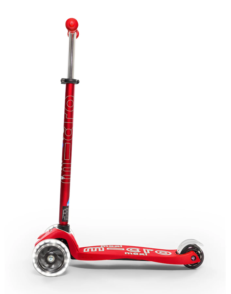 Maxi Micro Deluxe LED Kids Scooter Red